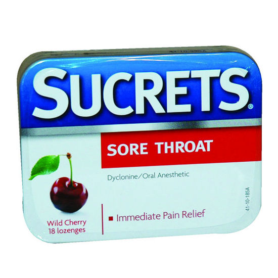 Picture of Sucrets sore throat cherry lozenges 18 ct.