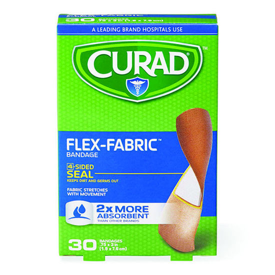 Picture of Curad flexible fabric bandages 3/4 in. x 3 in. 30 ct.