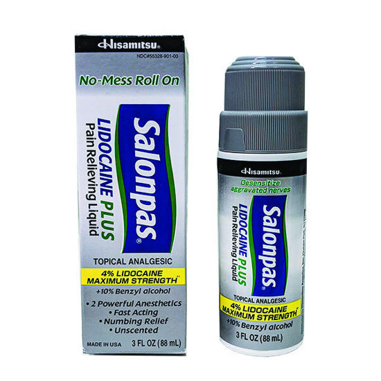 Picture of Salonpas lidocaine plus liquid roll on 3 fl. oz.